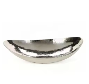 Tazón para servir de aluminio plateado brillante Diseño clásico con acabado pulido para servir ensalada y sopa Venta caliente - Product Image 1