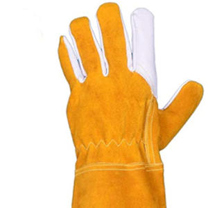 Nuevo 2025, al por mayor precio de fábrica, guante de barbacoa resistente al fuego y al calor, guantes de soldadura de cuero - Product Image 5