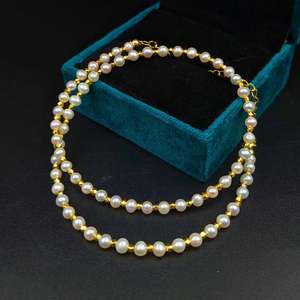 Collier de perles d'eau douce rondes lisses de 4 mm - Product Image 2
