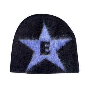 Chapeau unisexe tricoté en jacquard chaud pour l'hiver personnalisé Crâne en détresse Design Broderie 3D Étiquette tissée-Beige Approprié aux entreprises - Product Image 2