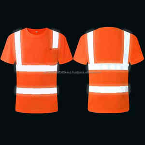 เสื้อยืดนิรภัยพิมพ์โลโก้ตามสั่งสำหรับผู้ชาย ผ้าฝ้าย 100% สะท้อนแสงมองเห็นได้ชัด ระบายอากาศดี มีไซส์ใหญ่ ผลิตในปากีสถาน - Product Image 3