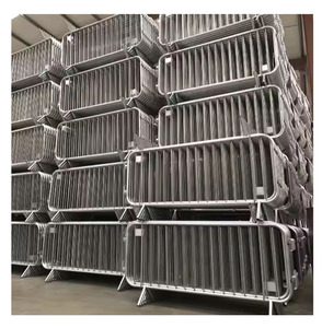 Barrière de sécurité routière temporaire en acier robuste et peu coûteuse pour la circulation des piétons, barrière de contrôle de foule, barrière de sécurité routière, barrière métallique - Product Image 6