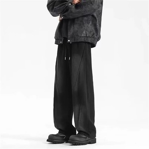 Hiver/Printemps Pantalon évasé pour hommes Mode coréenne Taille élastique Poches Lavé 100% Coton Pantalon écologique - Product Image 4