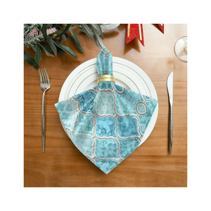 Serviettes de table élégantes 20x20 pouces 300TC en coton, motif artisanal abstrait vert, idéal pour les acheteurs de détail, de gros et d'hôtels - Product Image 5