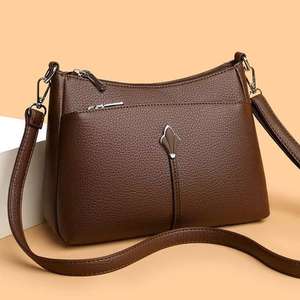 Bolso Bandolera Cruzado Retro de Moda para Mujer con Cierre de Cremallera de Cuero PU para Viajes Diarios, Actividades al Aire Libre y Compras - Product Image 1