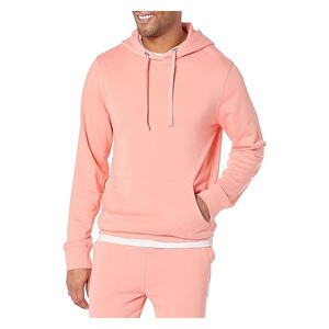 Sweat-shirt à capuche pour homme en tissu polaire tricoté, écologique, respirant, avec poche et cordon de serrage, logo personnalisé sur le devant, 100% coton - Product Image 5
