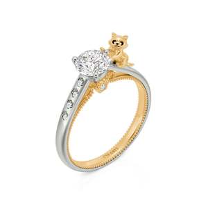 Jeulia Hug Me Custom <b>Cat</b> Paw Print Cluster <b>Ring</b> for Women - Product Image 1