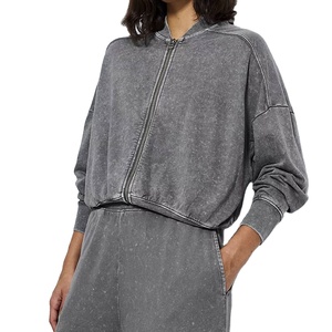 Traje de sudor de lavado ácido para mujer, chándal de aspecto Vintage acogedor, chándal de lavado ácido estético para mujer 2026 - Product Image 2