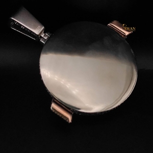 Collar con Colgante Hip Hop de Plata 925 Chapado en Rodio de Alta Calidad, Diamantes Cultivados en Laboratorio, Diseño de Globo con Cadena de Cuerda, Certificado IGI - Product Image 4