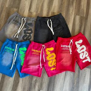 Custom French Terry Gym Shorts Heavyweight 100% Algodón Serigrafía Streetwear Vintage Sun Faded Acid Wash Shorts para hombres - Product Image 1