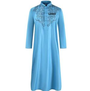 <b>Men's</b> Fashionable Jubbah <b>Thobe</b> Stitching Muslim Islamic Clothing Kaftan Abaya <b>for</b> <b>Men</b> Wholesale - Product Image 1
