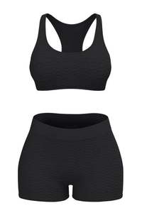 Ensemble de yoga en gros Ensemble de yoga à bretelles croisées dans le dos de couleur assortie Vêtements de sport Ensembles de yoga de fitness pour femmes - Product Image 4