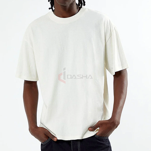 Vente en gros T-shirt surdimensionné pour homme 100% coton T-shirt graphique de coupe lourde avec impression numérique personnalisée Streetwear Fashion - Product Image 1