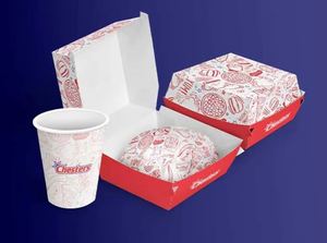 Cajas para Hamburguesas Impresas Personalizadas al por Mayor |   Cajas de comida para llevar de papel de calidad alimentaria para restaurantes - Product Image 1