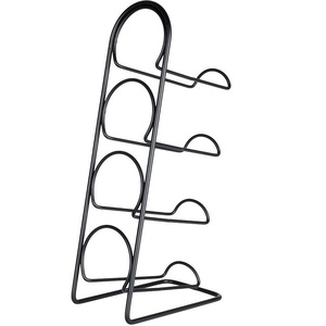 Nouvel arrivage de 4 bouteilles en métal noir, support de Table autoportant, présentoir de boisson gazeuse de supermarché pour hôtel maison - Product Image 1