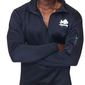 Conjunto deportivo para hombre con cremallera de un cuarto, top de manga larga y pantalones jogger de corte ajustado para gimnasio, correr y ropa deportiva. - Product Image 5