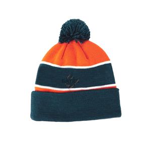 Bonnet d'hiver unisexe en tricot avec logo personnalisé, impression numérique, jacquard acrylique, chaud, avec pompon et bordure côtelée, fait à la main - Product Image 2