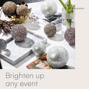 Esfera de cristal de mosaico antiguo, diseño creativo, bolas decorativas de cristal para el hogar, adornos de bolas doradas, decoración del hogar para regalo - Product Image 2