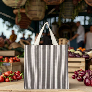 ถุงช้อปปิ้งผ้าไม่ทอพร้อมแถบปิดแบบตะขอและห่วง และหูหิ้วทำจากสายรัด PP - Product Image 1