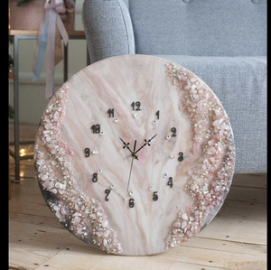 Reloj de pared de resina epoxi restaurante y logotipo personalizado decoración del hogar Reloj de pared de madera de resina - Product Image 5