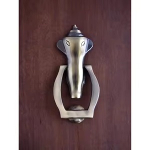 Aldaba de puerta, latón hecho a mano, decoración del hogar, perilla de bienvenida, manija de Metal, acabado dorado antiguo, accesorio de puerta elegante - Product Image 4