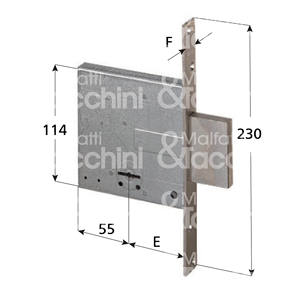 DOUBLE MAP LOCK mortaise 4 tours Boîte avec revêtement en zinc fournie: Avant et contreplaque 06213100 - 3 - Product Image 1