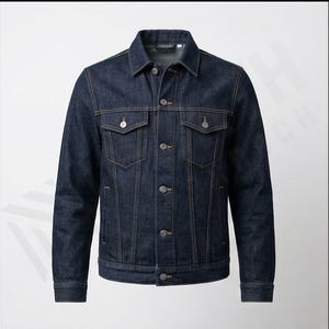 Veste en jean personnalisée de haute qualité, teinte unie, brute, respirante, couleur personnalisée, denim extensible, veste élégante, vêtement d'extérieur - Product Image 1