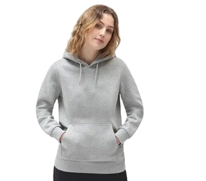 Ropa de calle sólida de alta calidad para mujer, de gran tamaño de algodón 100% Sudadera con capucha, sudadera informal personalizada en blanco, sudaderas con capucha para mujer - Product Image 1
