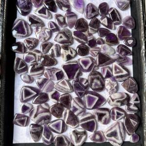 AAA Grade Green Agate Gemstone Beautiful Natural Chevron Amethyst Cabochon in Bulk Loose Gemstones at Factory Prices - Product Image 1