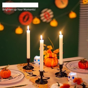 Juego de 2 candelabros de Navidad Black & Gold Taper, el precio más barato para decoración de festivales y regalos de otras ocasiones - Product Image 2