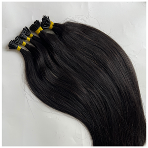 Vente en gros d'extensions de cheveux I-tip New Raw Virgin 100% cheveux humains Straight MicHair Factory 12 "-30" Couleurs naturelles 1000g/1Kilo - Product Image 3