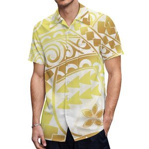 Camisas hawaianas de hombre OEM al por mayor otras telas hawaianas nuevas camisas de manga corta de punto de verano 100% algodón para adultos informales - Product Image 4