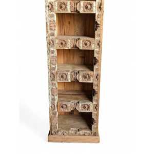 Étagère à livres en bois rustique pour la maison, le bureau, le salon, la chambre, l'école, l'hôtel avec une construction métallique durable, bibliothèque, armoire - Product Image 6
