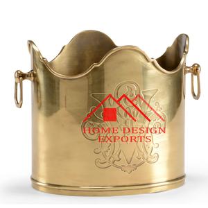 Customized Logo for Bar Wine Chiller for Party Wholesale Low Price Brass Nickel Finishing <b>Beverage</b> <b>Ice</b> <b>Bucket</b> <b>Tub</b> - Product Image 3