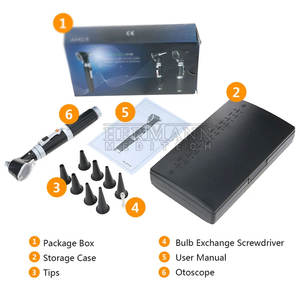 Otoscopio Manual Portátil de Acero Inoxidable, Juego de Diagnóstico ENT, LED Ajustable, Esterilización a Alta Temperatura, Reutilizable, Quirúrgico - Product Image 6