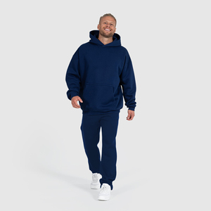 Men's Heavyweight 100% Cotton Hooded Sweatshirts <b>Thick</b> <b>Fleece</b> Oversized Hoodie Custom Print For Winter For Men High Quality - Product Image 6
