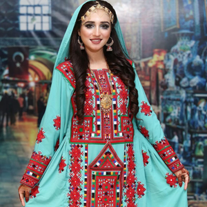 Hot Selling Custom Design Hand Embroidered Breathable Balochi Dress Afghan Women Dresses Traditional Balochi Dresses for Woman - Product Image 4