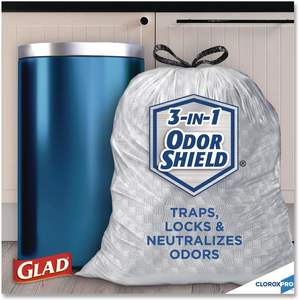 Bolsas de Basura Glad ForceFlexPlus para Cocina, con Cordón, Blancas, de 13 Galones, OdorShield - Paquete de 100 Unidades (El Empaque Puede Variar) - Product Image 2