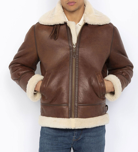 Chaqueta de Motociclista Estilo Motero para Hombre con Bolsillos con Cremallera, Prenda Exterior Duradera y Cálida, Chaqueta de Cuero Informal para Hombre - Product Image 2