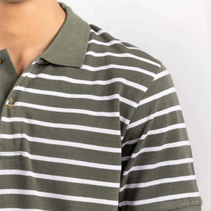 Jersey de manga corta informal para hombre, camiseta Polo de Golf de Color sólido con logotipo bordado personalizado, tejido de punto para verano - Product Image 2