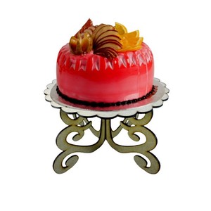 Cake Stand Wood Round Decorating Weddings and Parties Elegant and Stylish Round Wooden Cake Stand <b>Tools</b> - Product Image 6