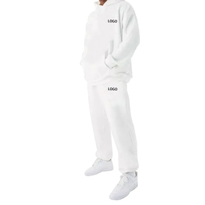 Comprar Jersey personalizado de alta calidad de poliéster de algodón en blanco chándal Unisex chándal de sudor conjunto en blanco traje de jogging para hombres - Product Image 4