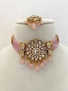 Venta caliente indio Rajwari Mala collares y pendientes para novias tradicionales conjuntos de collar combinado de lujo de alta calidad para mujeres - Product Image 5