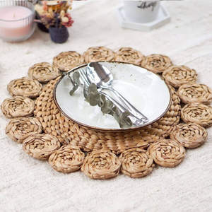 Prix pas cher Haute qualité fabriqué à la main nouveau venu meilleure vente napperon en jacinthe d'eau pour la décoration de cuisine de table du Vietnam - Product Image 3