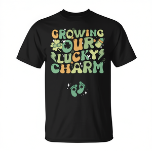 Maglietta per la gravidanza 'Growing Our Lucky Charm' per il giorno di San Patrizio - Product Image 2