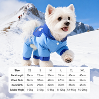 Mode Hiver Imperméable Coupe-Vent Réfléchissant Rembourré Chaud Coton Manteau Animal Manteaux Vêtements Chien Petits Chiens