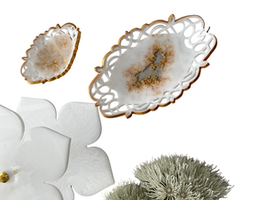 Elegante plato de resina hecho a mano decorativo y funcional para vajilla que sirve hecho a mano resina decoración del hogar plato de resina personalizado - Product Image 3