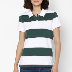 Chemise pour femmes tendance, anti-rides, respirante, tricotée, imprimée, en coton doux, manches courtes, coupe moderne, décontractée, vêtements de travail - Product Image 1