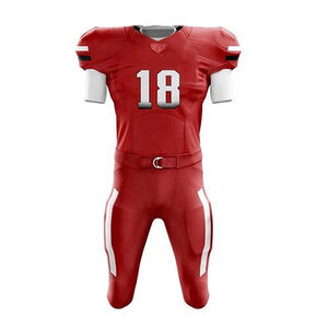 Wholesale 100% Polyester American Football Jersey Set High Quality Durable Stretch Mesh <b>Moisture</b> Wicking Breathable Plus Size - Product Image 1