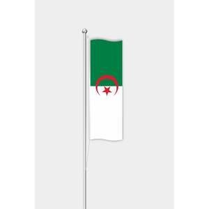 Drapeau vertical personnalisable en satin, nylon, plastique et polyester pour l'Algérie, imprimé numériquement, avec mât en aluminium - Product Image 1